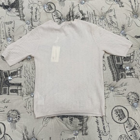 Vince Cream See Through Shirt Sleeved Blouse - Picture 2 of 3